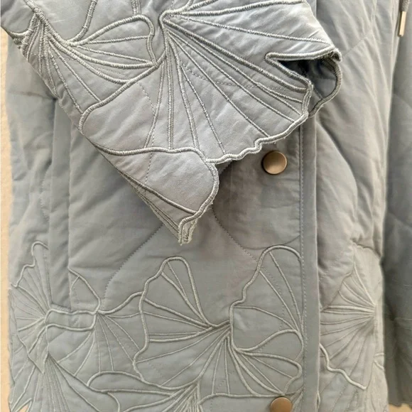 AVEC LES FILLES - Floral Embroidered Quilted Jacket - Size S - Picture 3 of 10